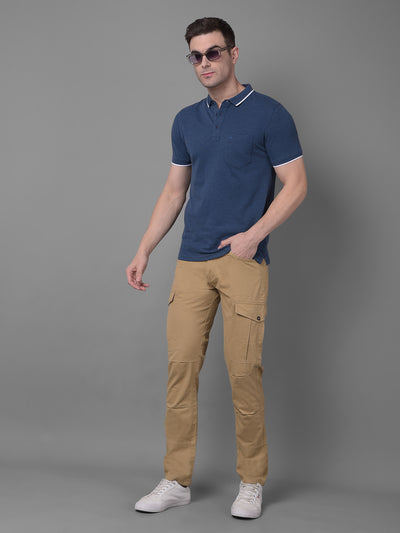 Khaki Trousers-Men Trousers-Crimsoune Club