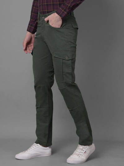 Olive Trousers-Men Trousers-Crimsoune Club