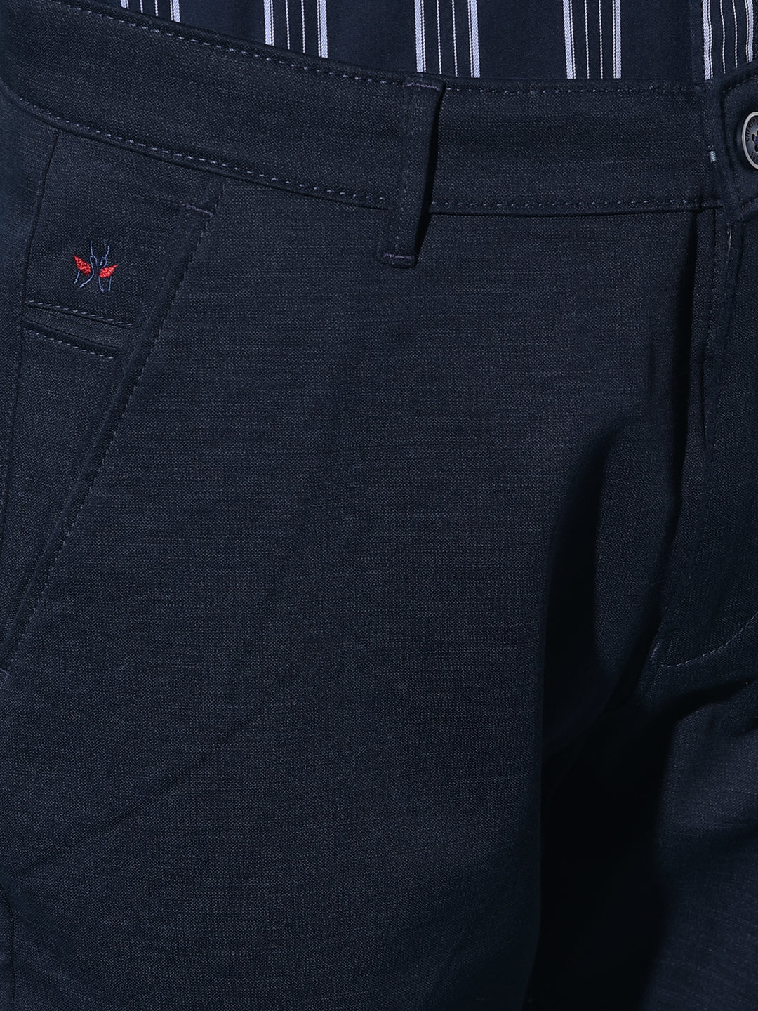 Blue Chinos Trousers-Men Trousers-Crimsoune Club