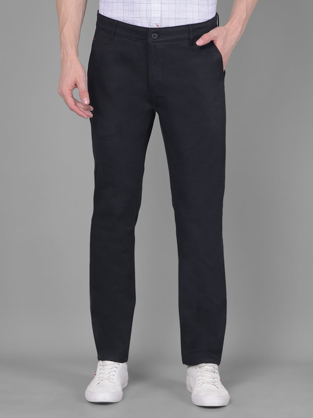 Black Printed Trousers-Men Trousers-Crimsoune Club