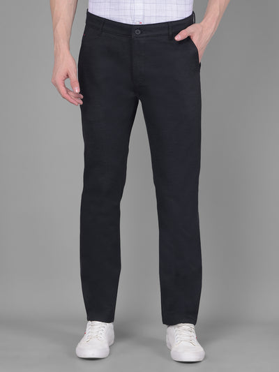 Black Printed Trousers-Men Trousers-Crimsoune Club