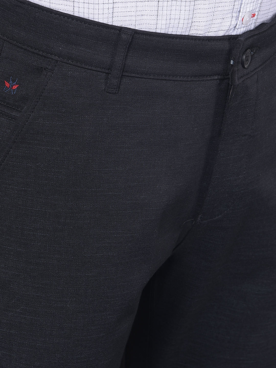 Black Printed Trousers-Men Trousers-Crimsoune Club