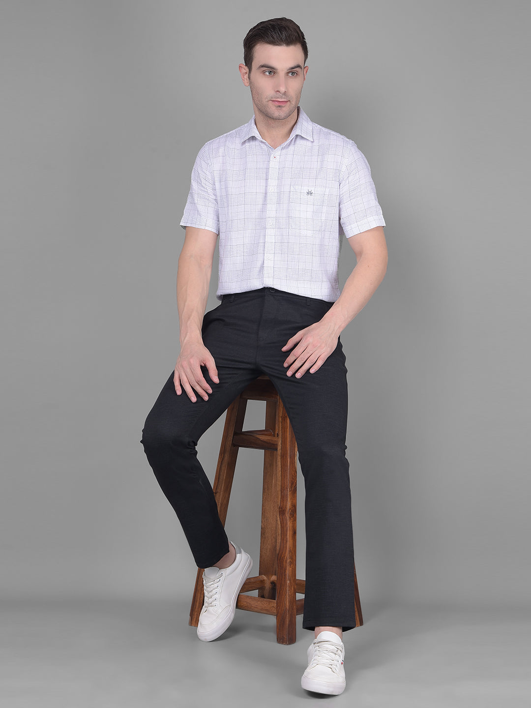 Black Printed Trousers-Men Trousers-Crimsoune Club