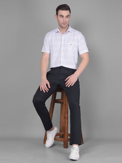 Black Printed Trousers-Men Trousers-Crimsoune Club