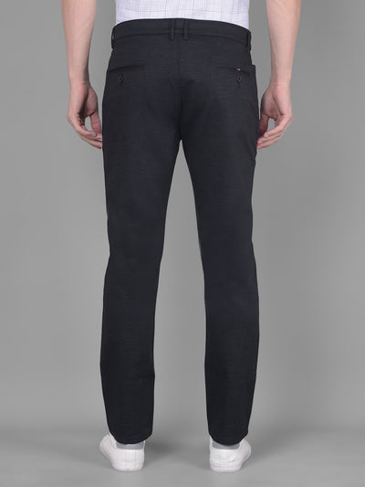 Black Printed Trousers-Men Trousers-Crimsoune Club