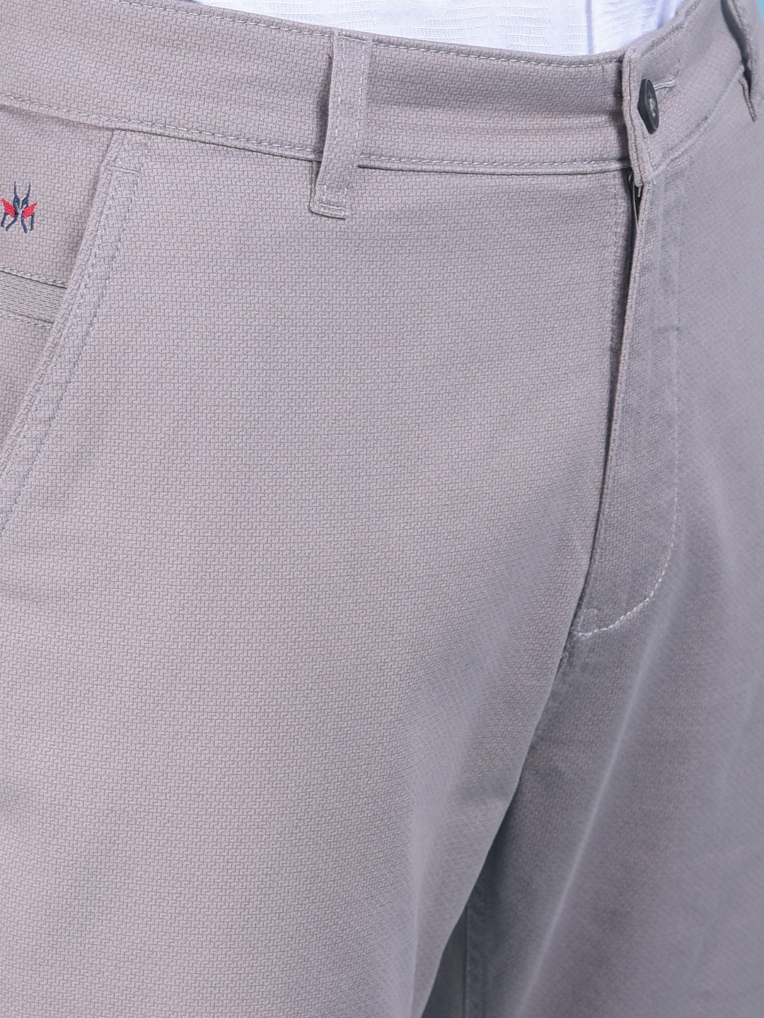 Grey Chinos Trousers-Men Trousers-Crimsoune Club