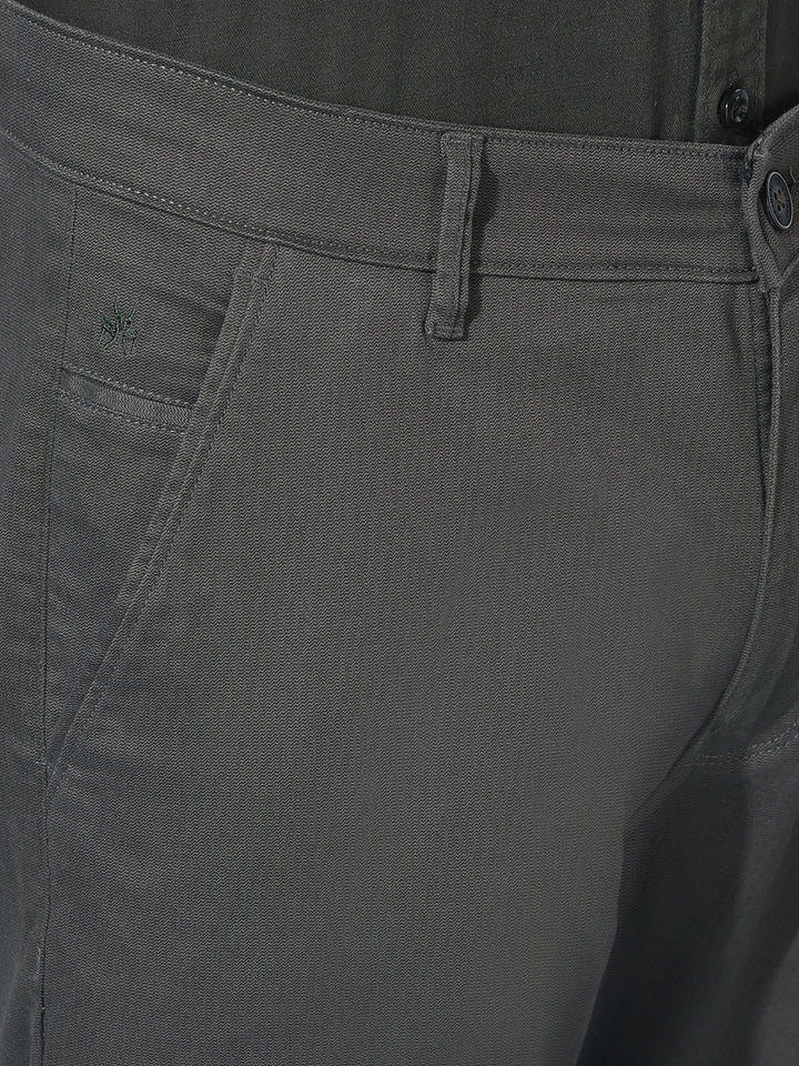 Olive Stretchable Cotton Trousers-Men Trousers-Crimsoune Club