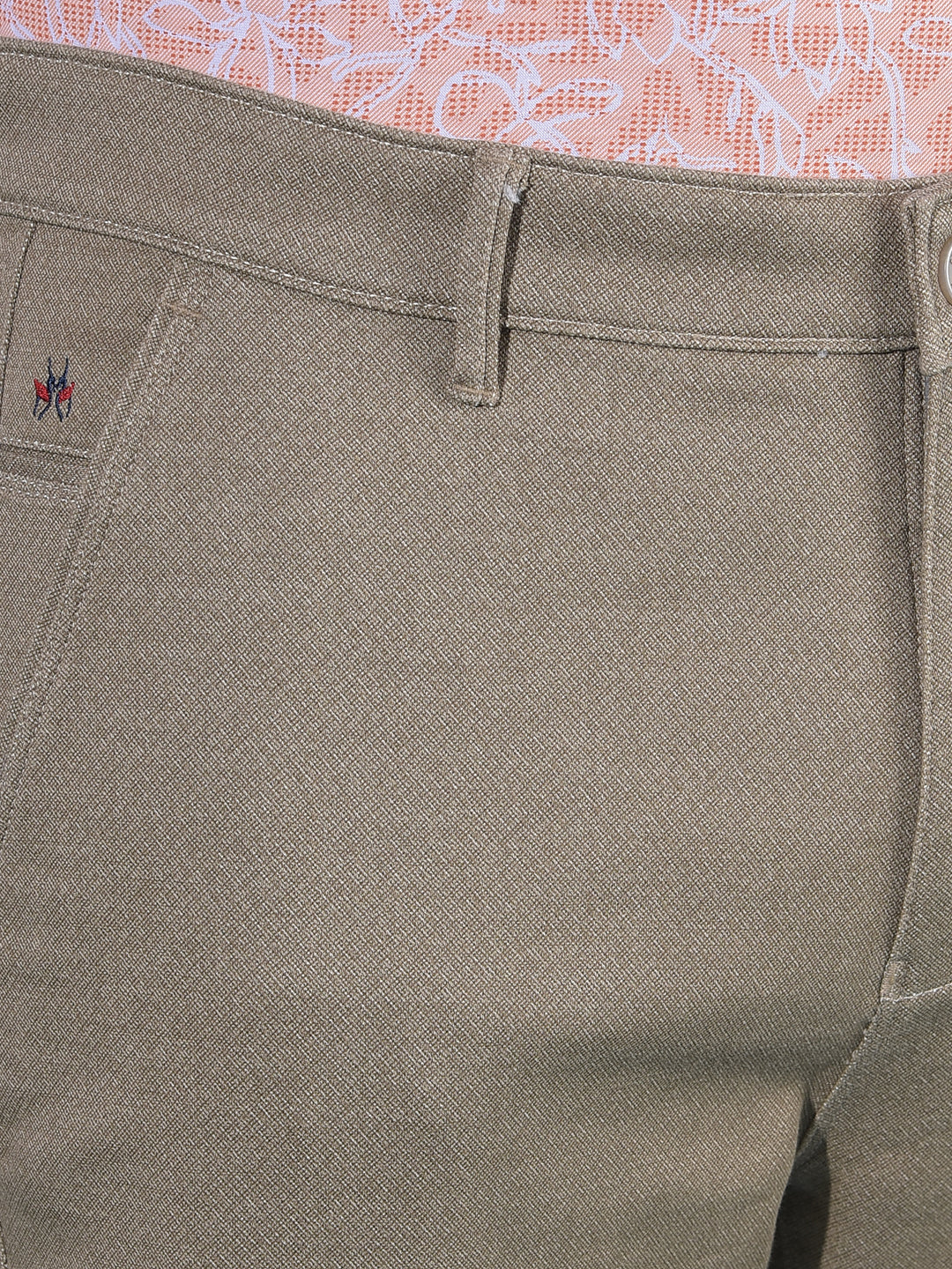 Brown Regular Stretchable Trousers-Men Trousers-Crimsoune Club