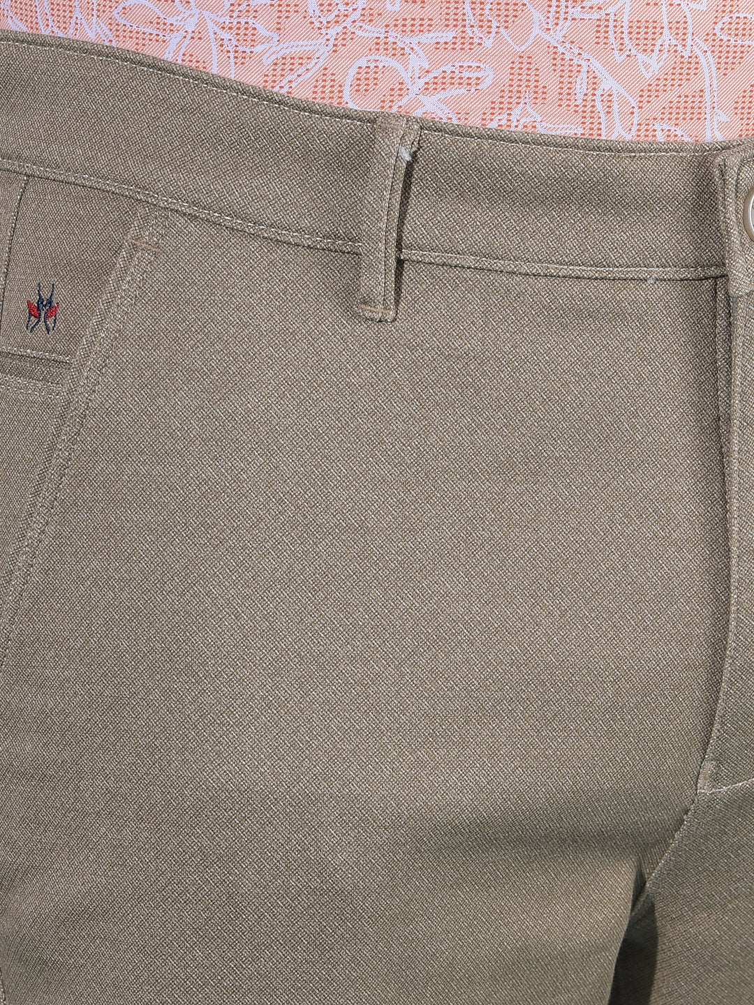 Brown Regular Stretchable Trousers-Men Trousers-Crimsoune Club