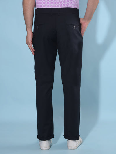 Black Cotton Trousers-Men Trousers-Crimsoune Club