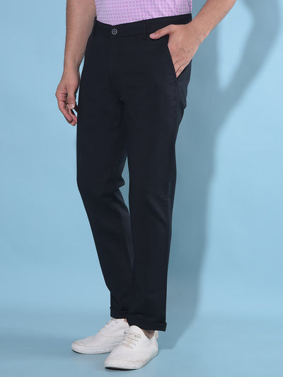 Black Cotton Trousers-Men Trousers-Crimsoune Club