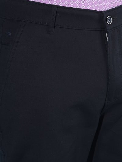 Black Cotton Trousers-Men Trousers-Crimsoune Club