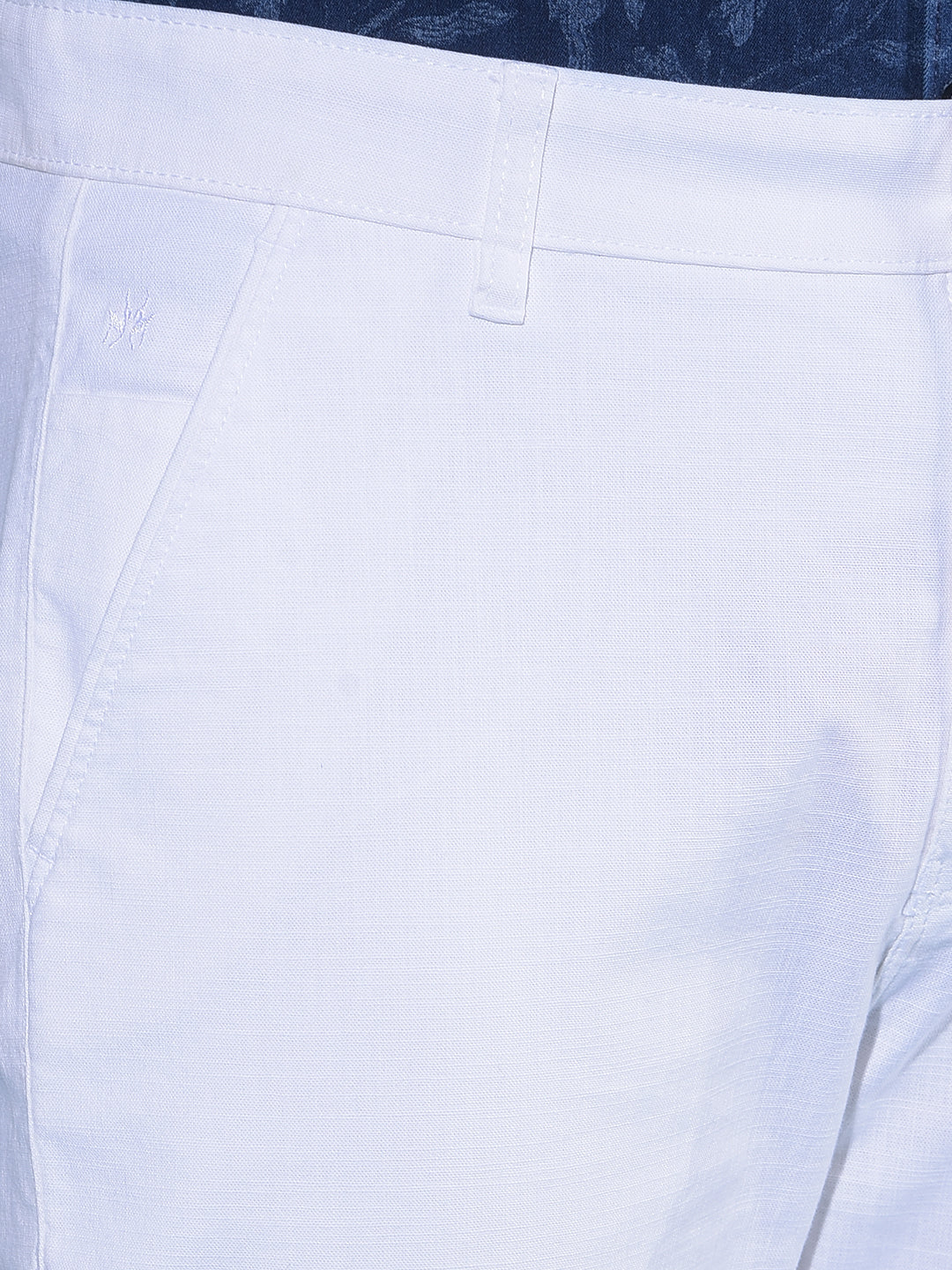 White Cotton Trousers-Men Trousers-Crimsoune Club