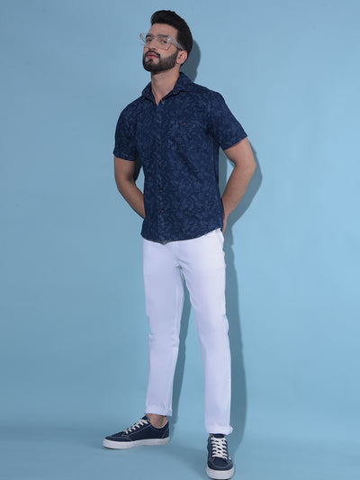 White Cotton Trousers-Men Trousers-Crimsoune Club