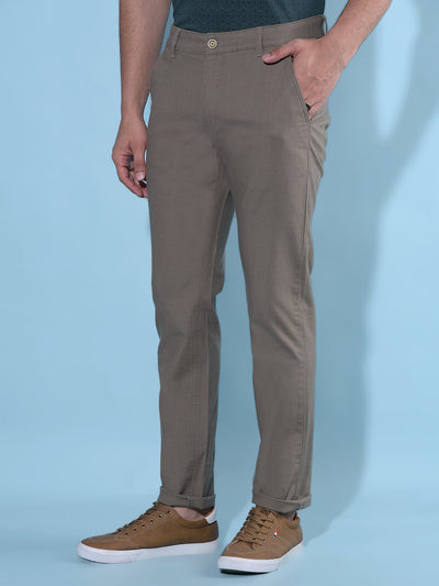 Olive Cotton Trousers-Men Trousers-Crimsoune Club