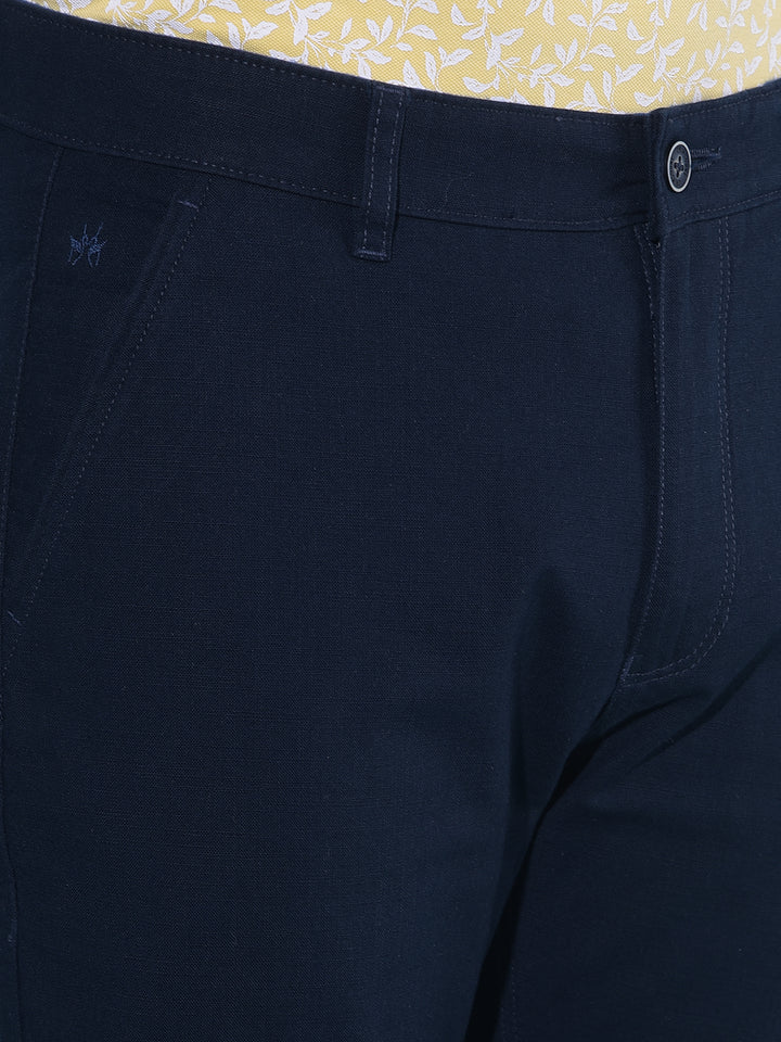 Blue Cotton Trousers-Men Trousers-Crimsoune Club