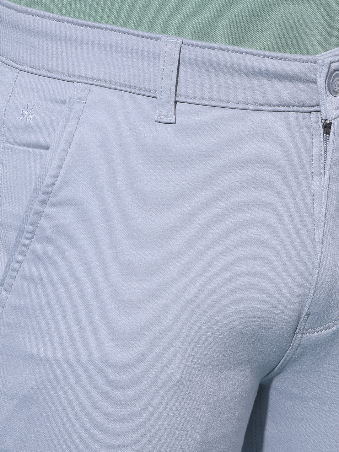 Grey Stretchable Cotton Trousers-Men Trousers-Crimsoune Club