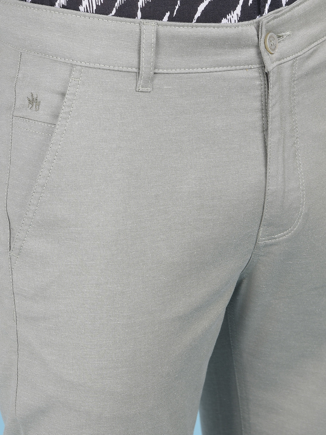 Olive Stretchable Trousers-Men Trousers-Crimsoune Club
