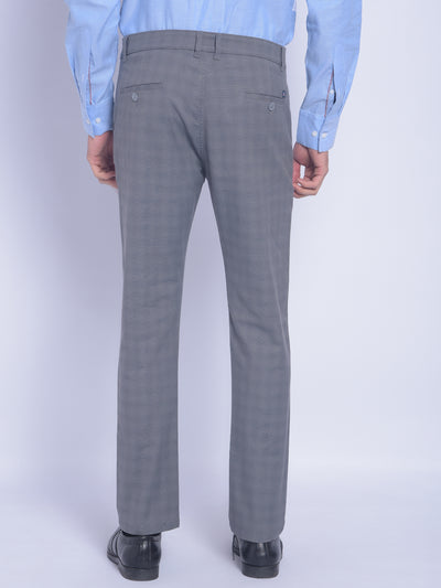 Grey Checked Trousers-Men Trousers-Crimsoune Club