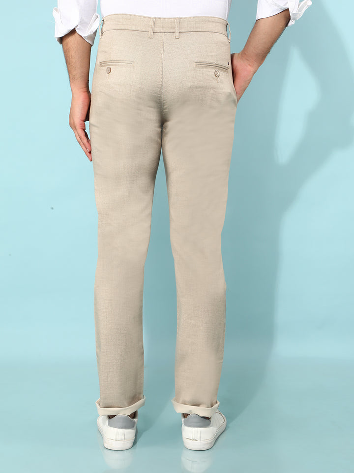 Khaki Printed Trousers-Men Trousers-Crimsoune Club