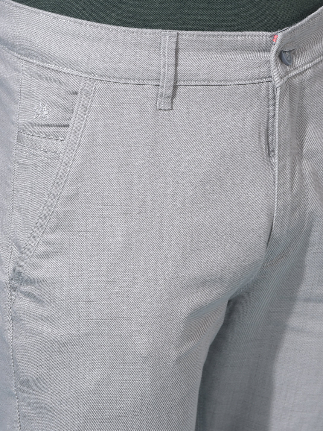 Grey Stretchable Cotton Trousers-Men Trousers-Crimsoune Club