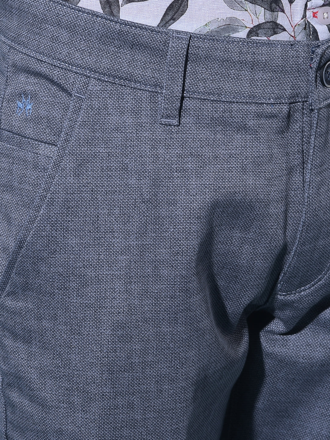 Blue Cotton Trousers-Men Trousers-Crimsoune Club