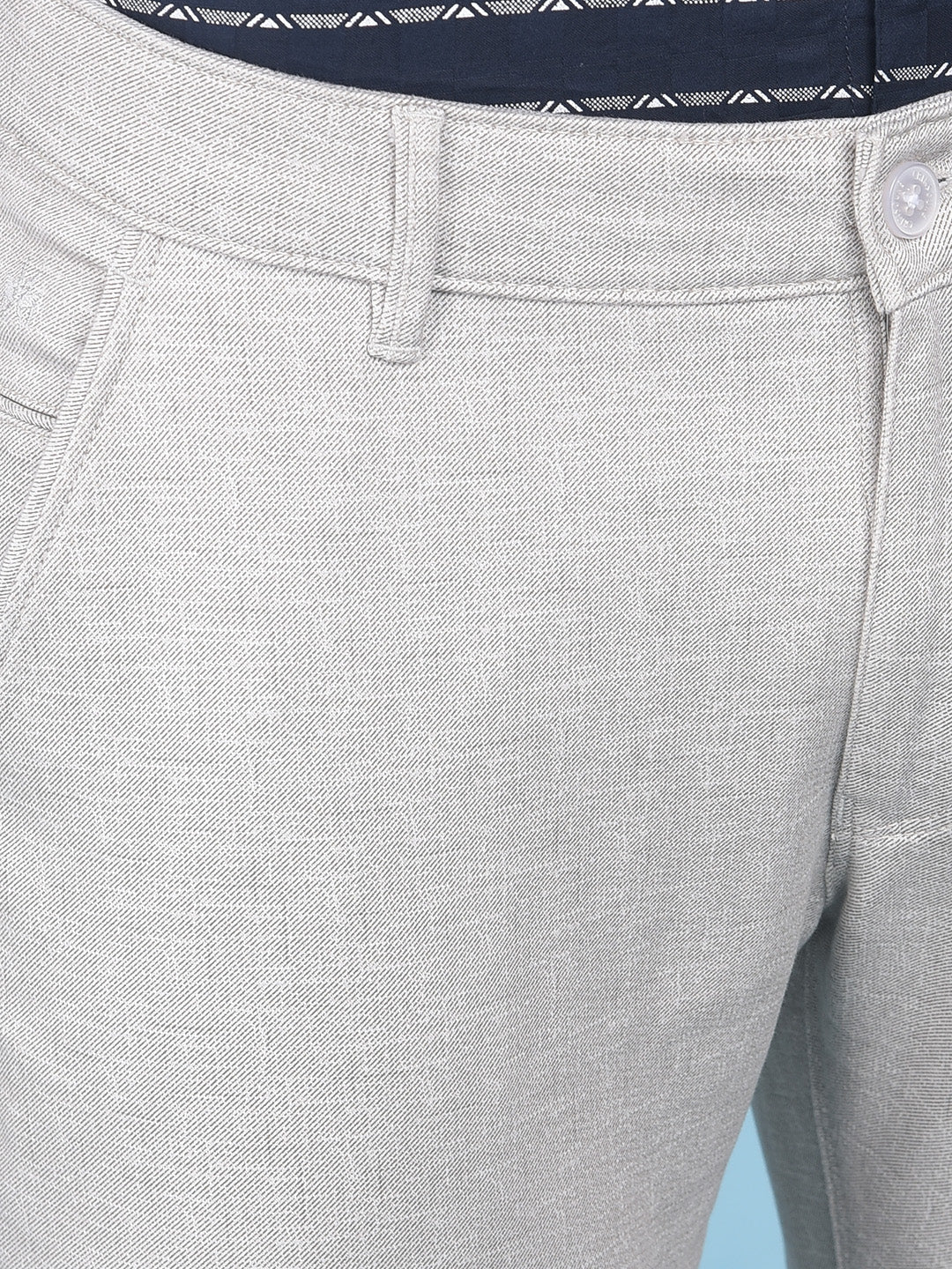 Grey Textured Trousers-Men Trousers-Crimsoune Club