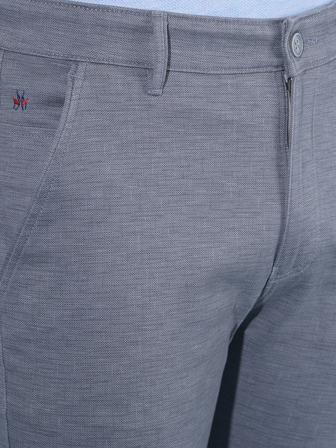 Blue Printed Cotton Trousers-Men Trousers-Crimsoune Club