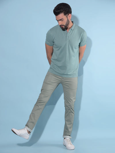 Green Stretchable Trousers-Men Trousers-Crimsoune Club