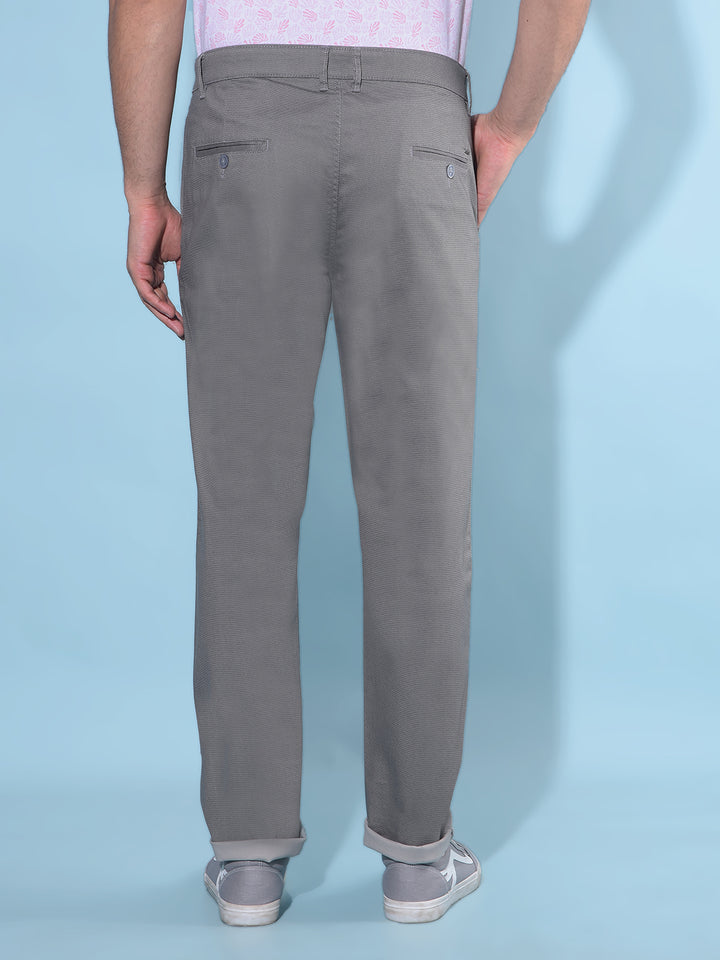 Grey Stretchable Trousers-Men Trousers-Crimsoune Club