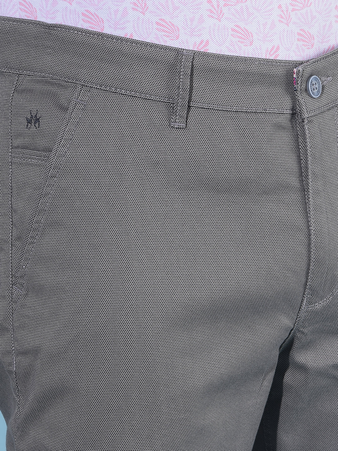 Grey Stretchable Trousers-Men Trousers-Crimsoune Club