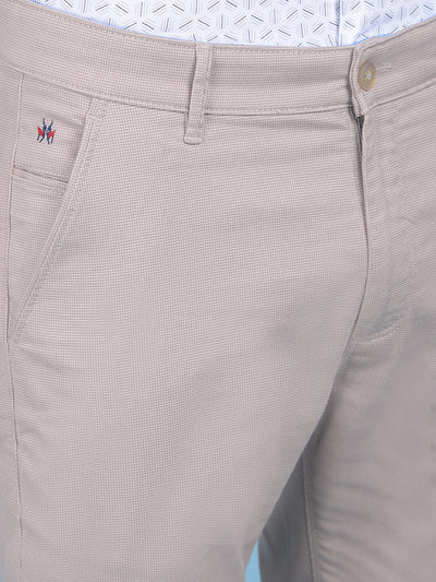 Beige Trousers-Men Trousers-Crimsoune Club