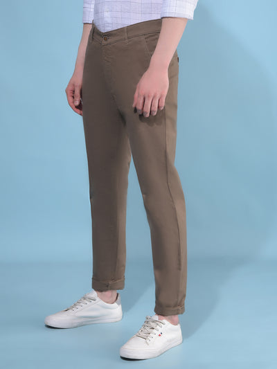 Olive Cotton Trousers-Men Trousers-Crimsoune Club