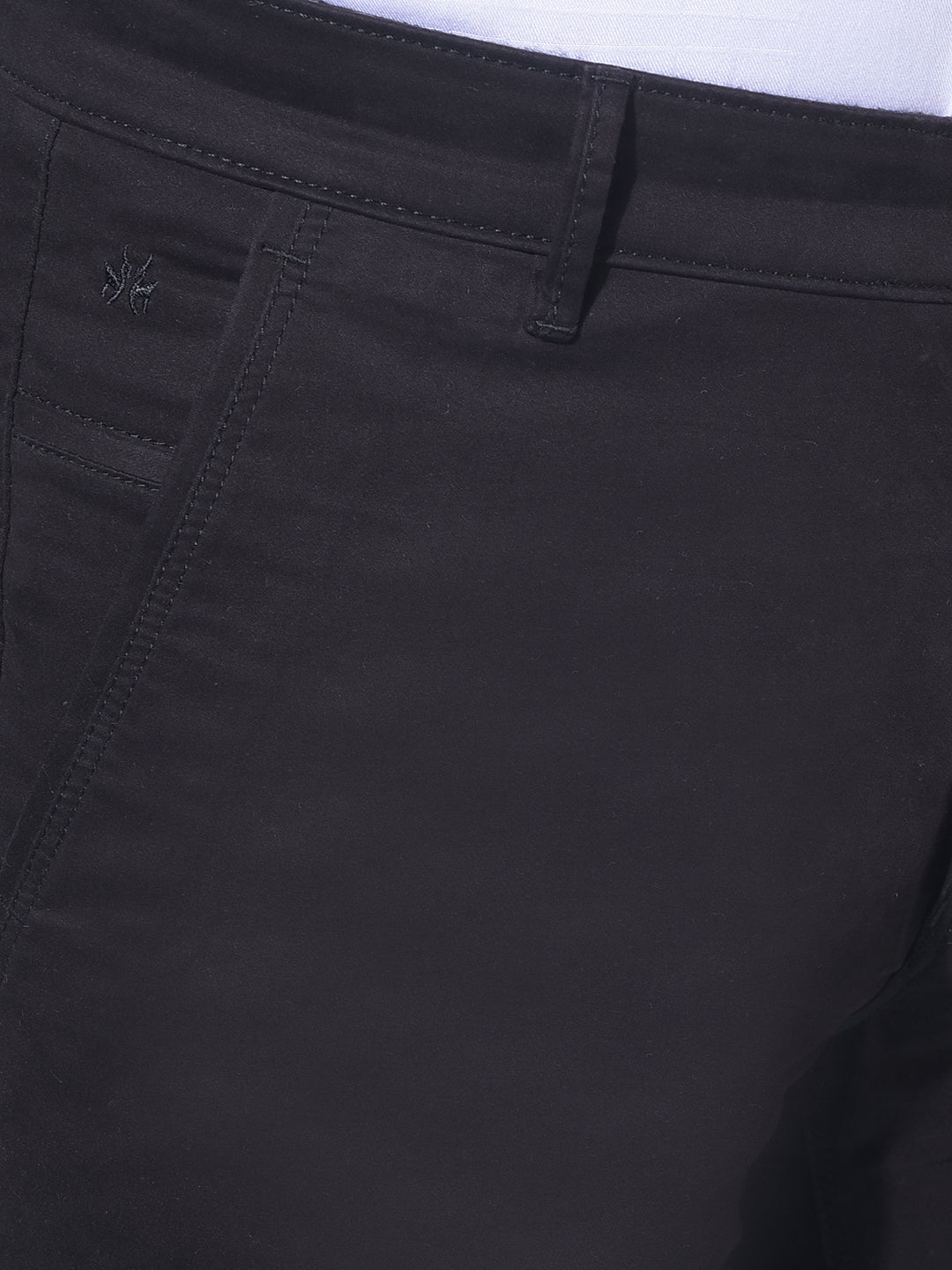 Black Stretchable Trousers-Men Trousers-Crimsoune Club