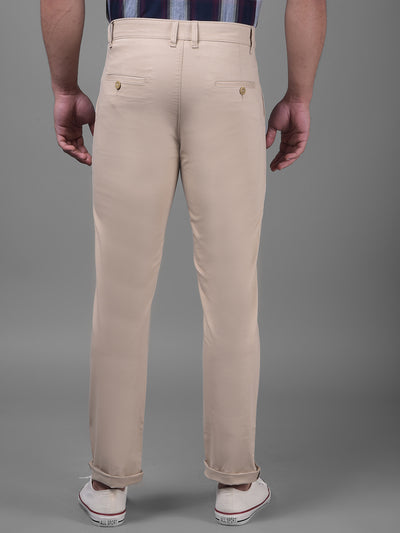 Beige Trousers-Men Trousers-Crimsoune Club