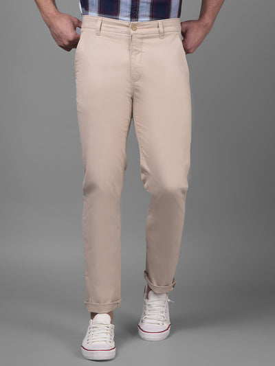 Beige Trousers-Men Trousers-Crimsoune Club