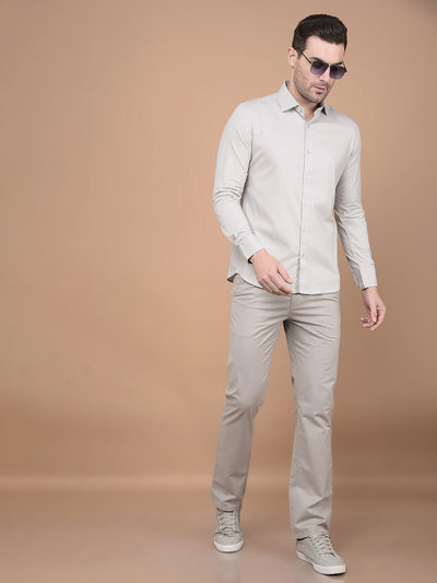 Grey Straight Trousers-Men Trousers-Crimsoune Club
