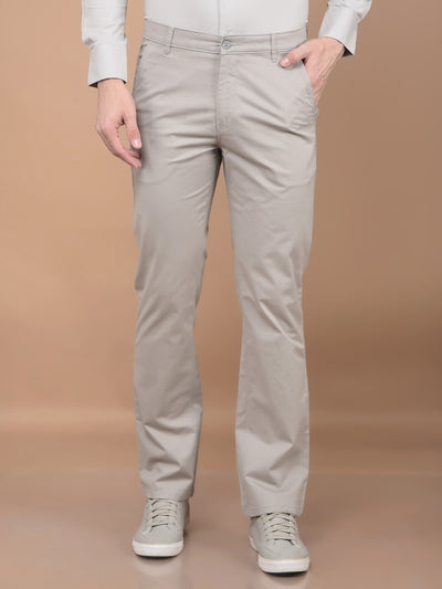 Grey Straight Trousers-Men Trousers-Crimsoune Club