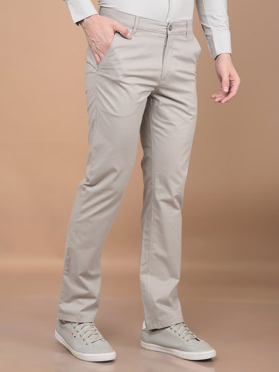 Grey Straight Trousers-Men Trousers-Crimsoune Club