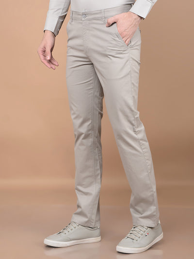 Grey Straight Trousers-Men Trousers-Crimsoune Club
