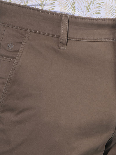 Olive Straight Stretchable Trousers-Men Trousers-Crimsoune Club