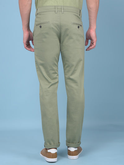 Olive Stretchable Trousers-Men Trousers-Crimsoune Club