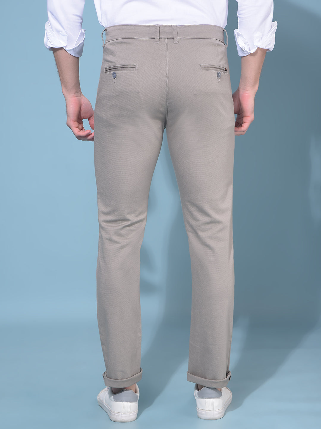 Grey Stretchable Trousers-Men Trousers-Crimsoune Club