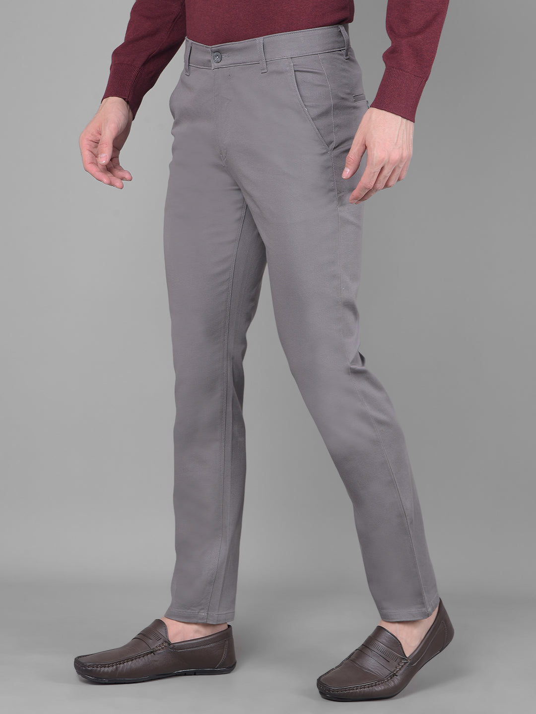 Grey Trousers-Men Trousers-Crimsoune Club