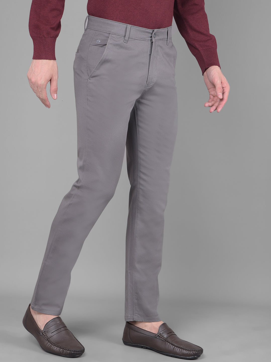 Grey Trousers-Men Trousers-Crimsoune Club