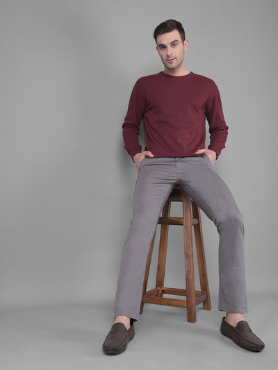 Grey Trousers-Men Trousers-Crimsoune Club