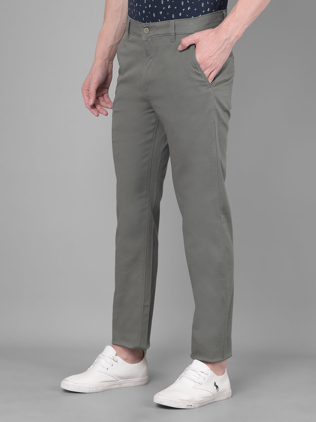 Olive Trousers-Men Trousers-Crimsoune Club