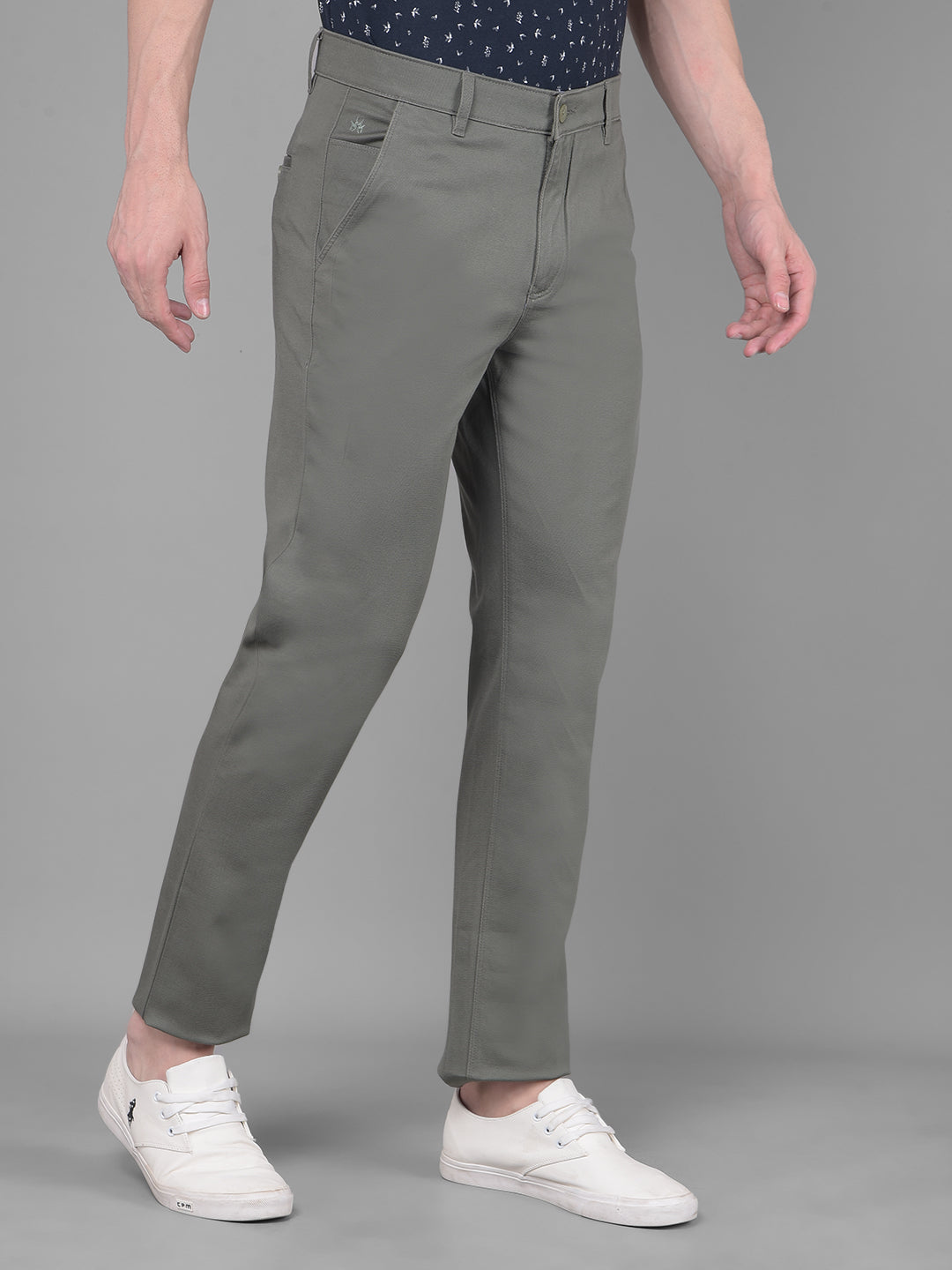 Olive Trousers-Men Trousers-Crimsoune Club