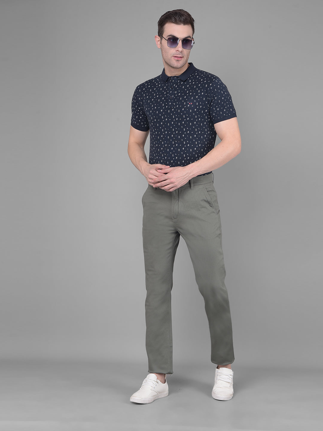 Olive Trousers-Men Trousers-Crimsoune Club