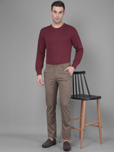 Brown Trousers-Men Trousers-Crimsoune Club